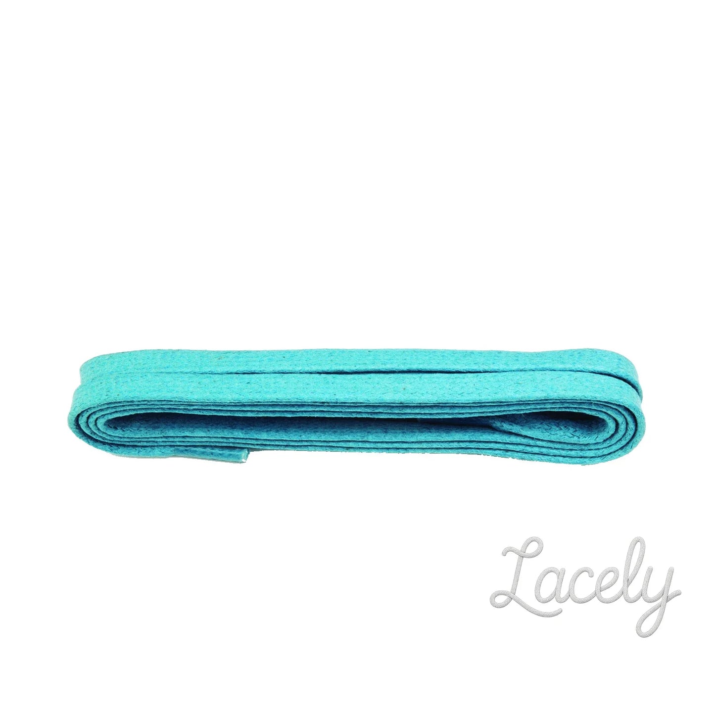 Turquoise Waxed Flat Laces