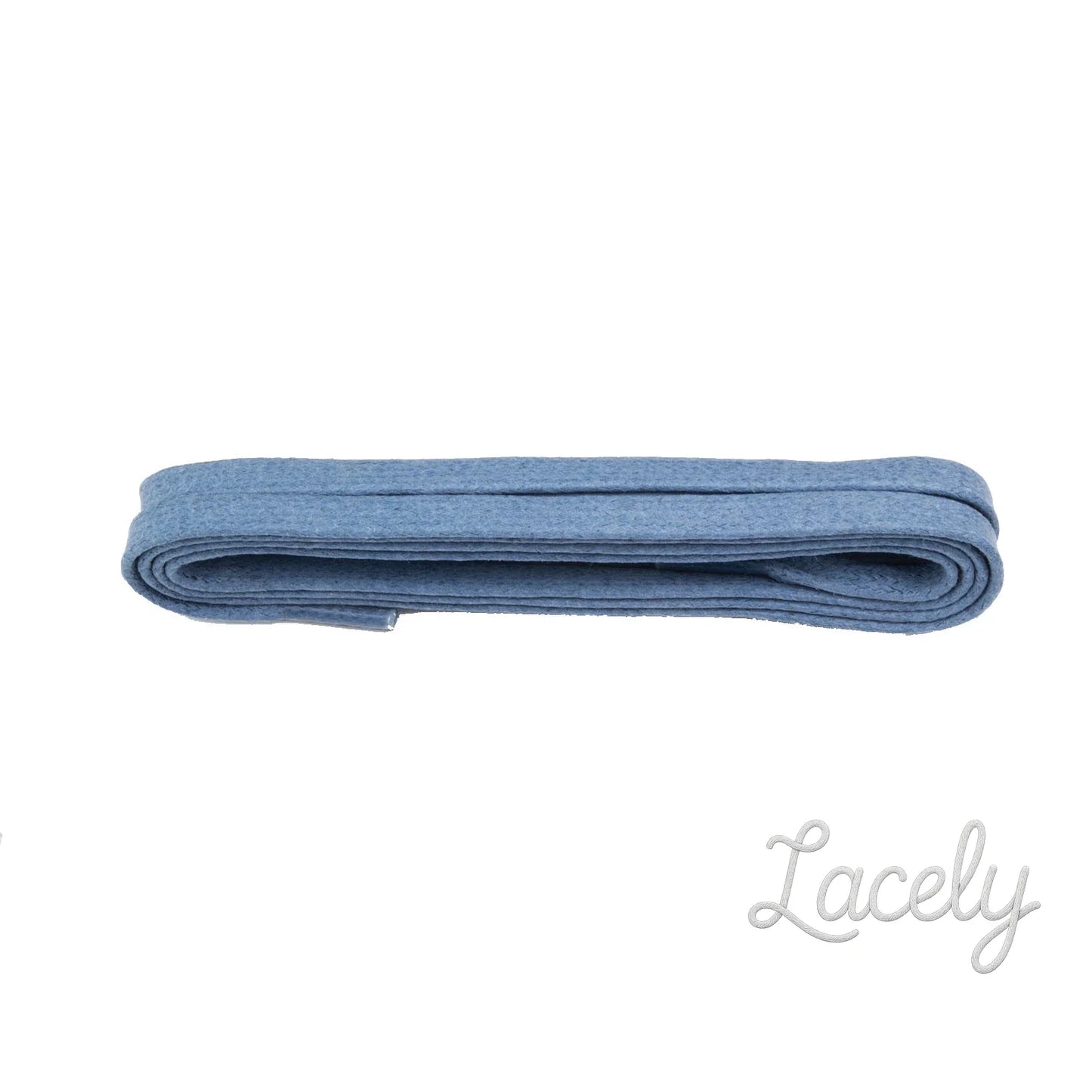 Denim Blue 5mm Flat Waxed Laces