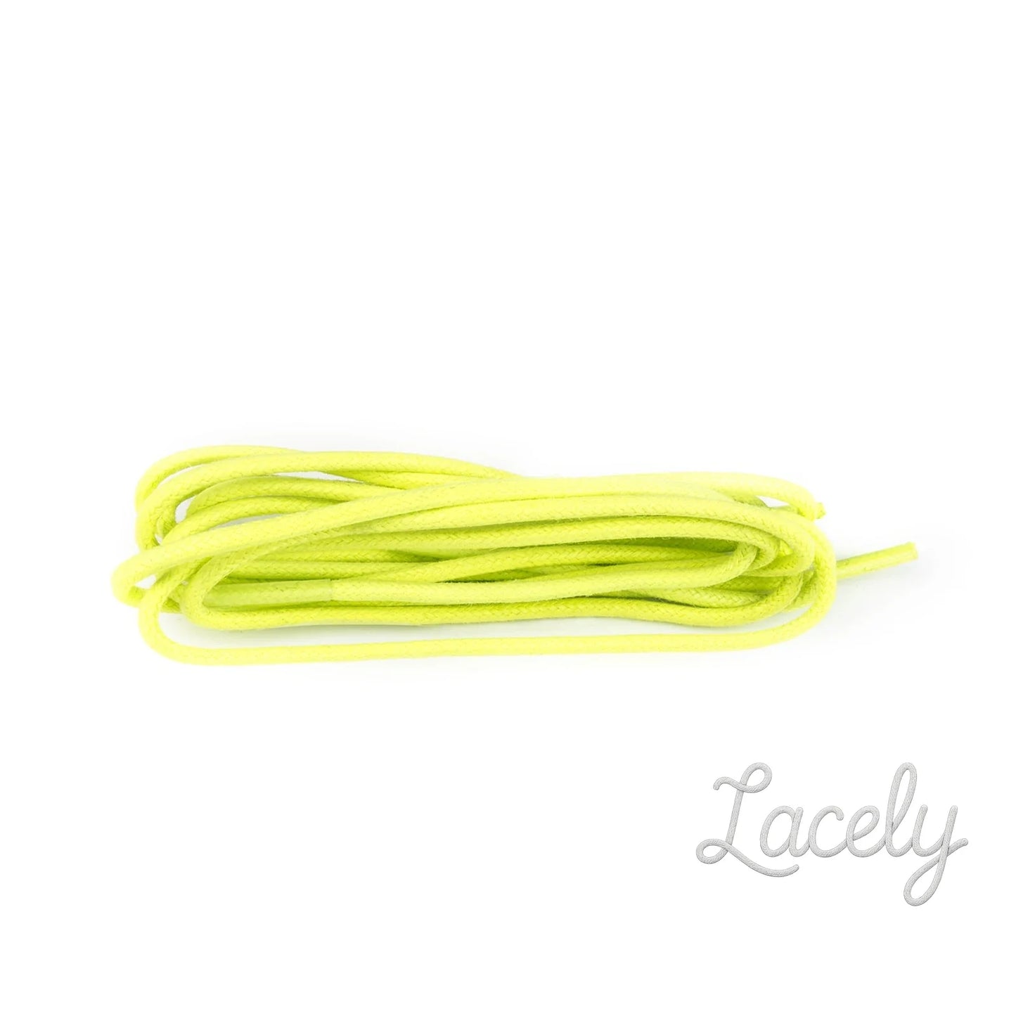 Flo Lime Yellow Wax Round Laces
