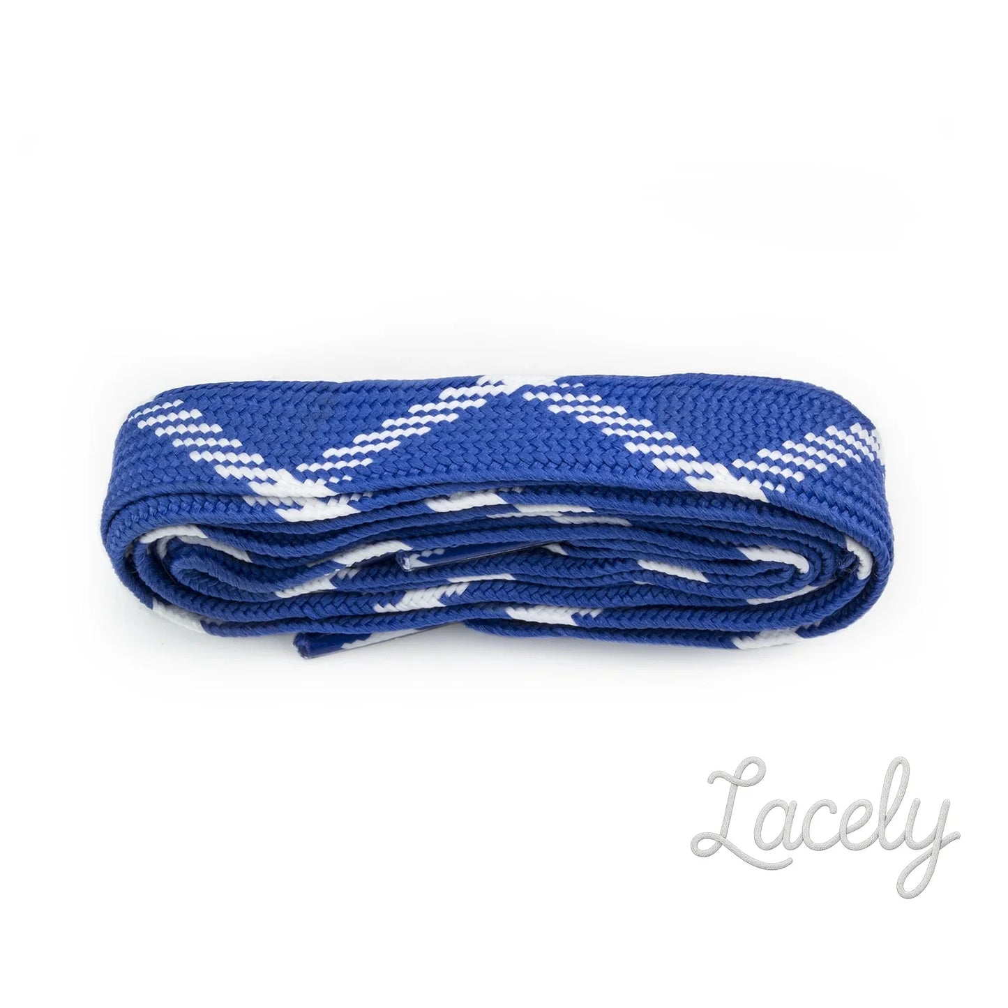 Crazy Cobalt/White Laces 1 pair - 114cm