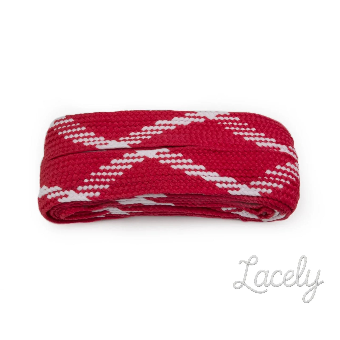 Crazy Red/White Laces 1 pair - 114cm