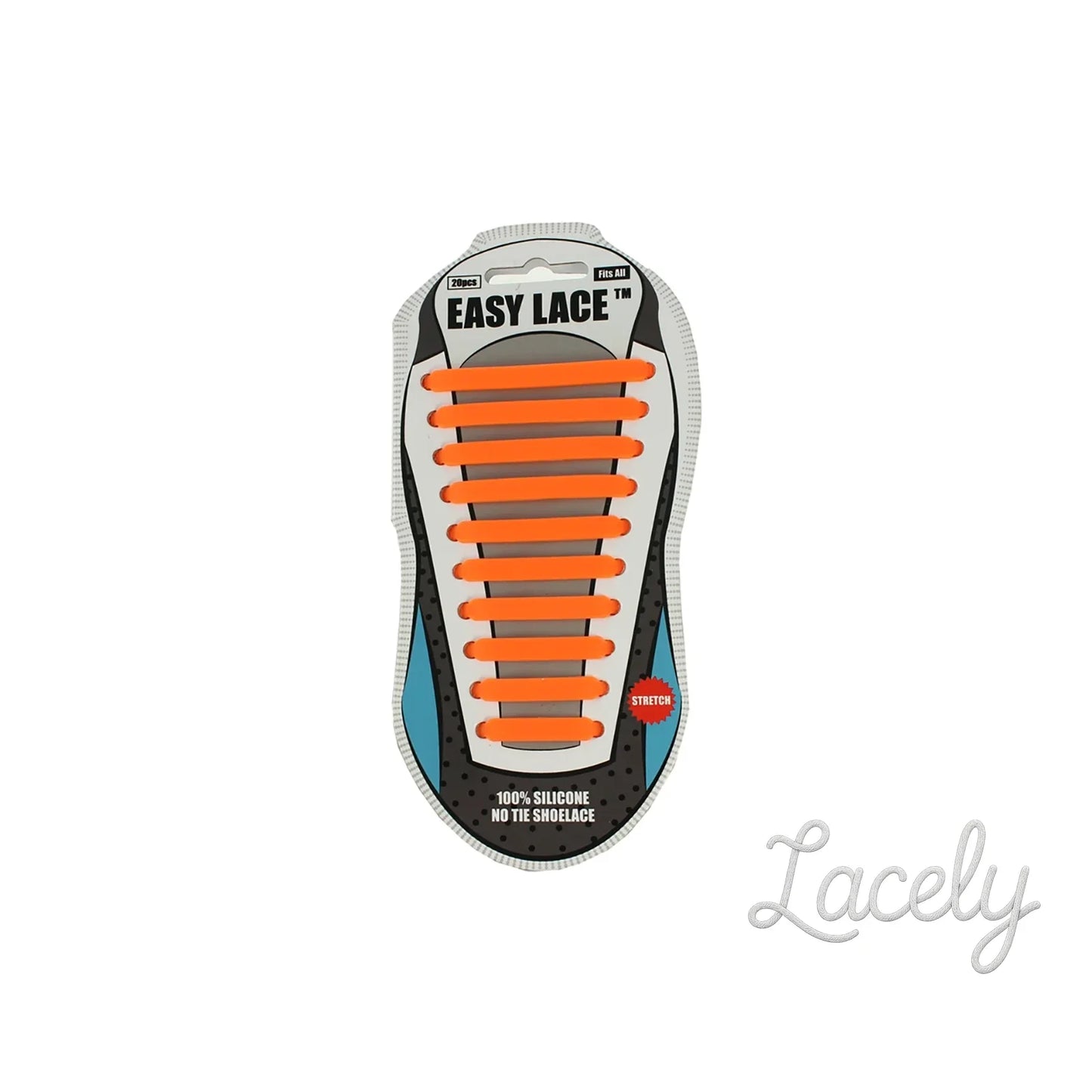 Orange Easy Laces - Adults one size fits all