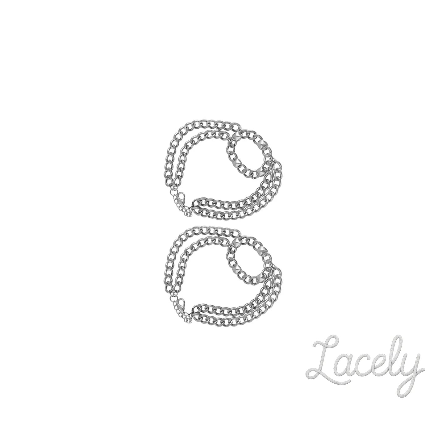 Shoe Clips Boot Oval Buckle Chain