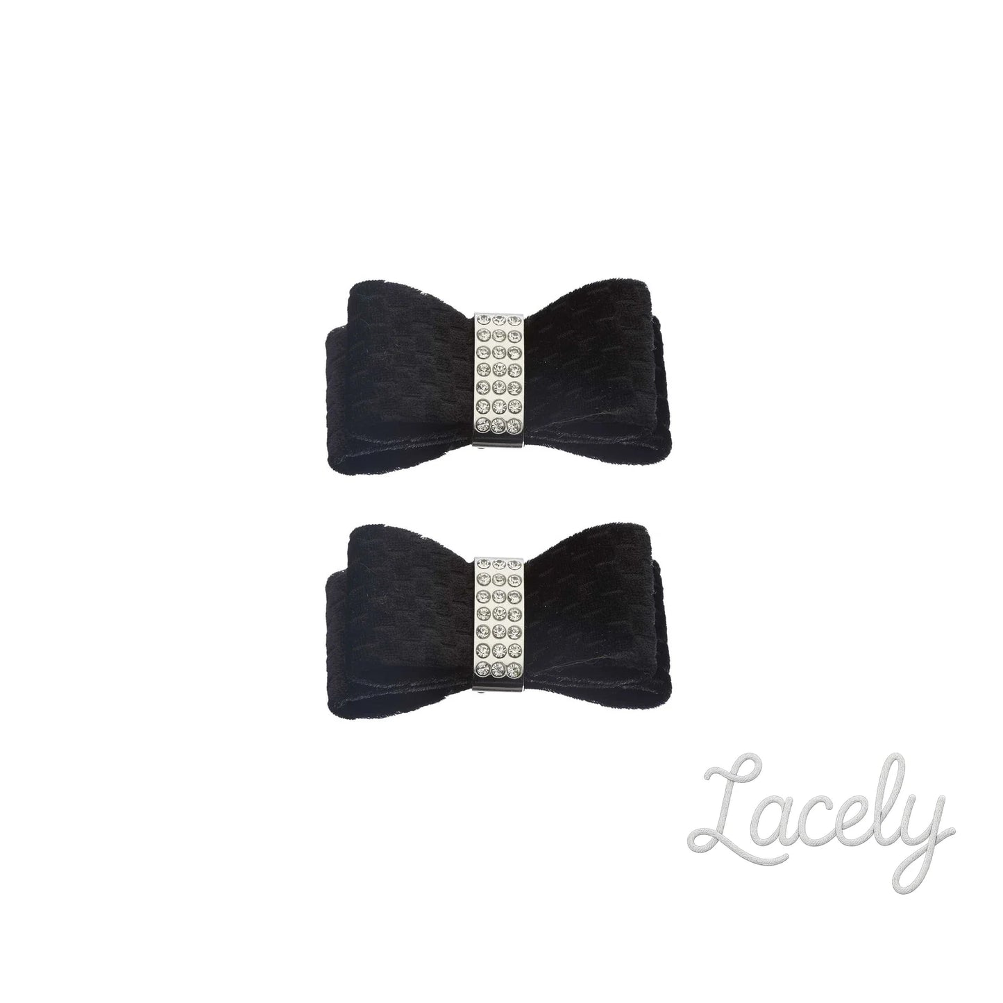 Shoe Clips Double Velvet Bow