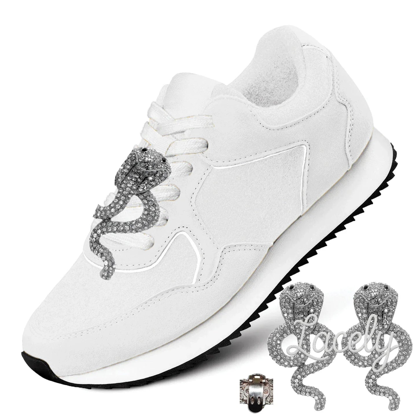 Shoe Clips Diamond Cobra