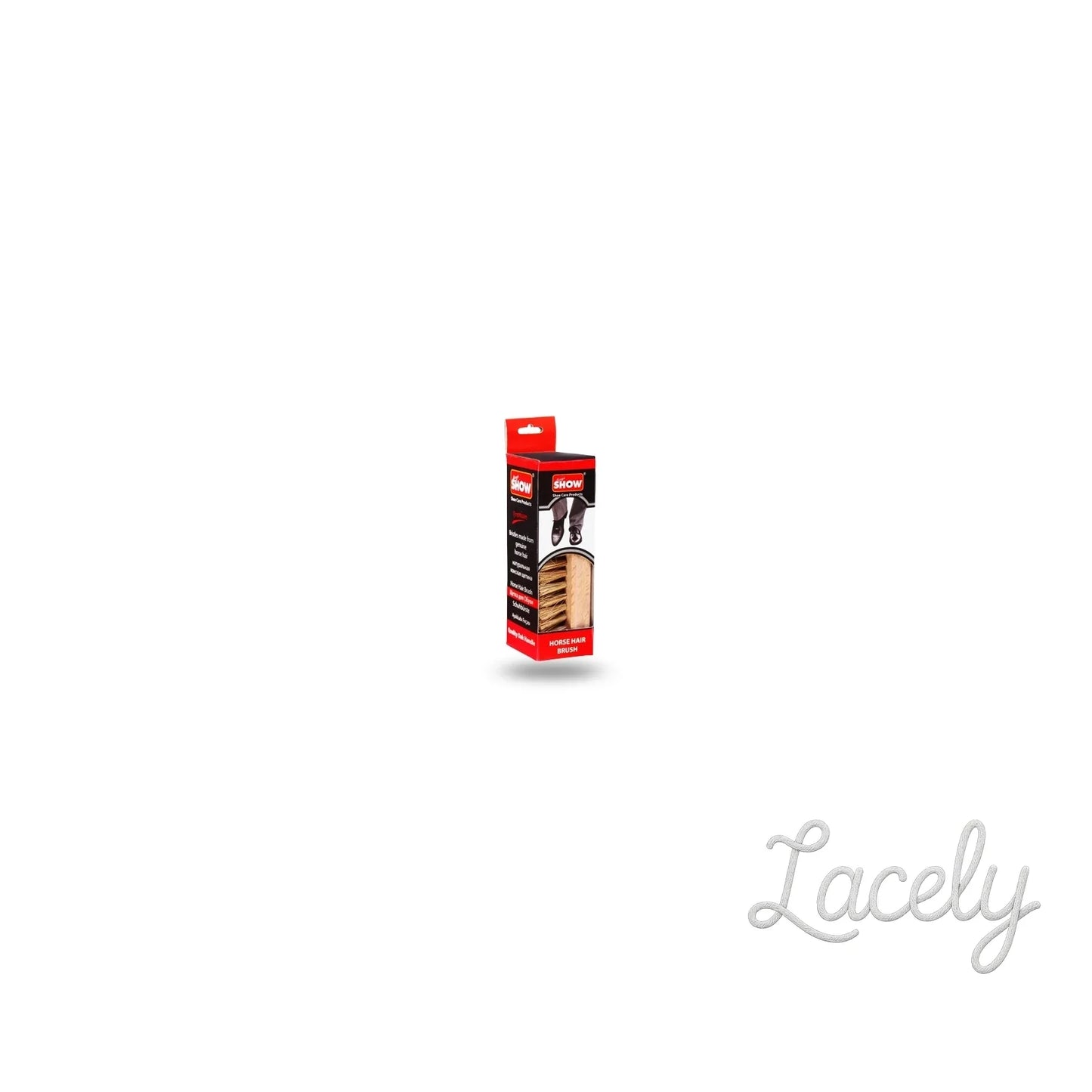 Show Shoe Brush Wooden Horse Hair