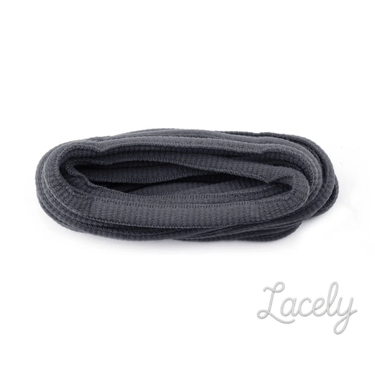 Grey Oval Laces 6mm 120cm