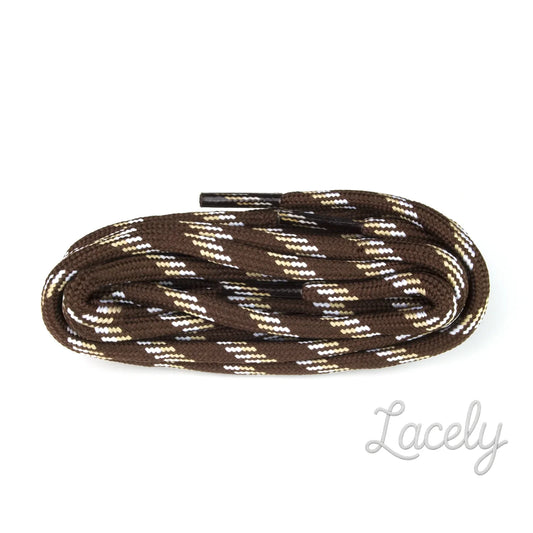 Hiking Brown Mix Poly Cord Laces - 150cm