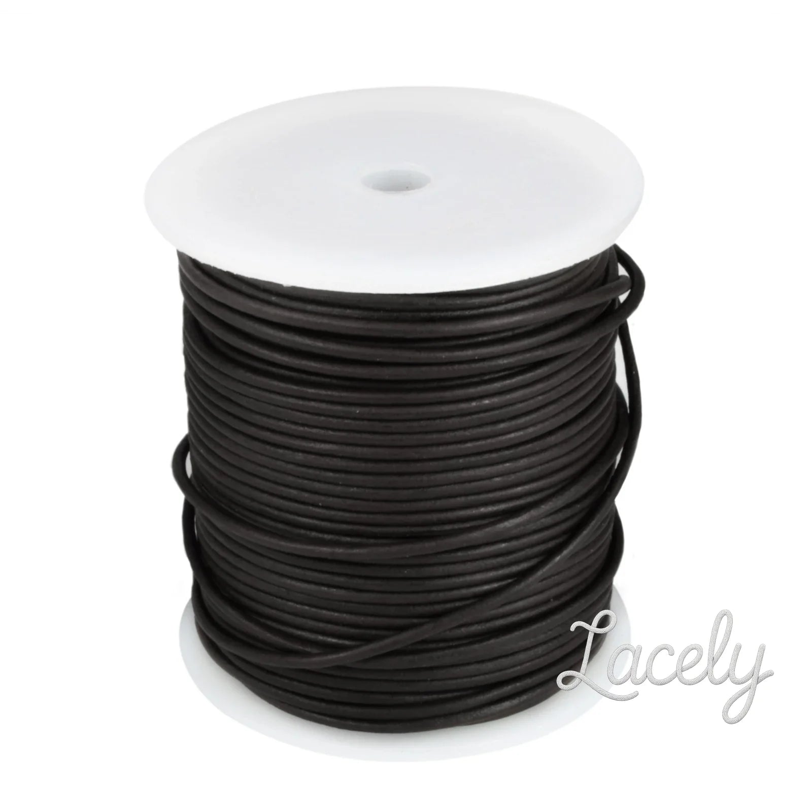 Black 50Mtr Leather Spool 2mm