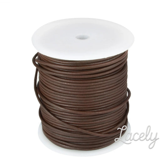 Brown 50Mtr Leather Spool 2mm