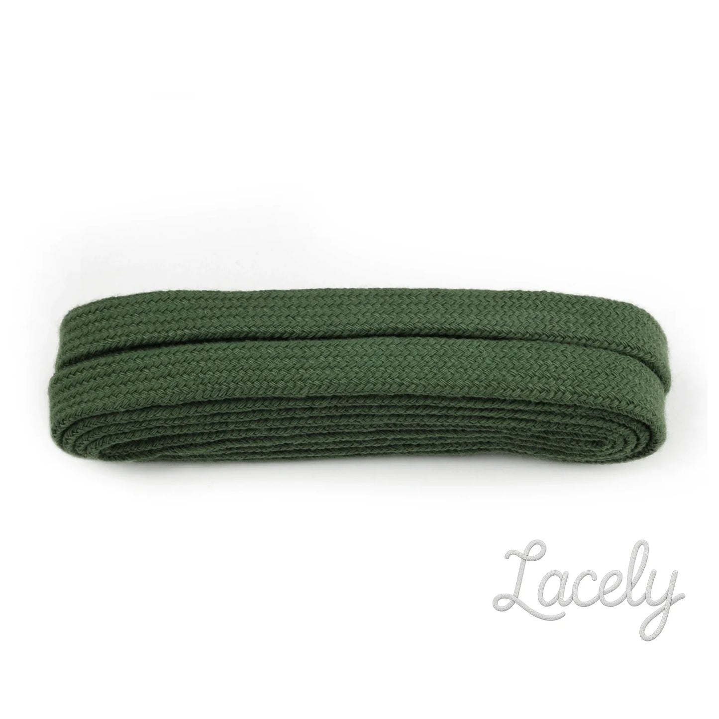 Green Flat 9mm Laces 1 pair - 100cm