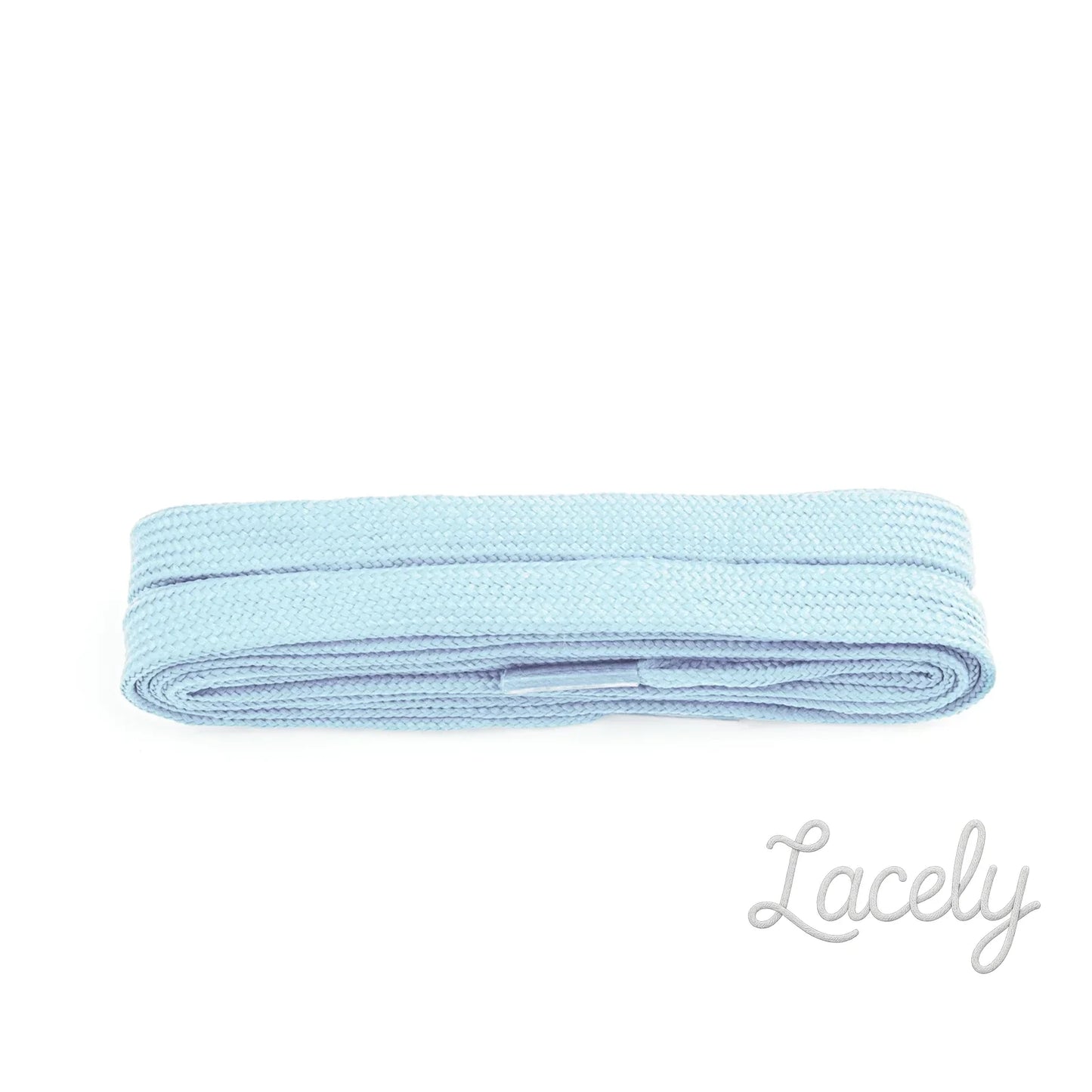 Pastel Blue Flat Laces 1 pair - 100cm