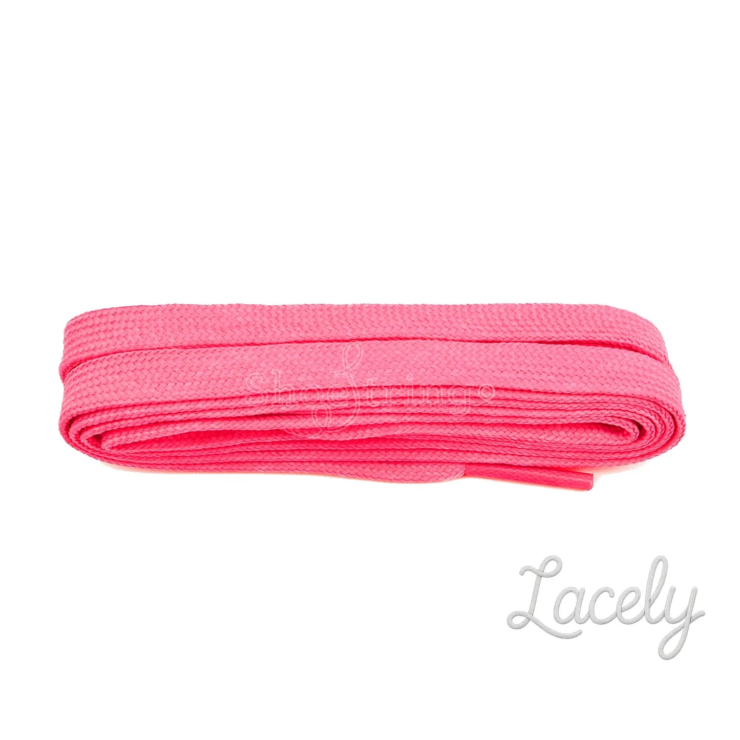 Flo Pink Flat Laces 9mm