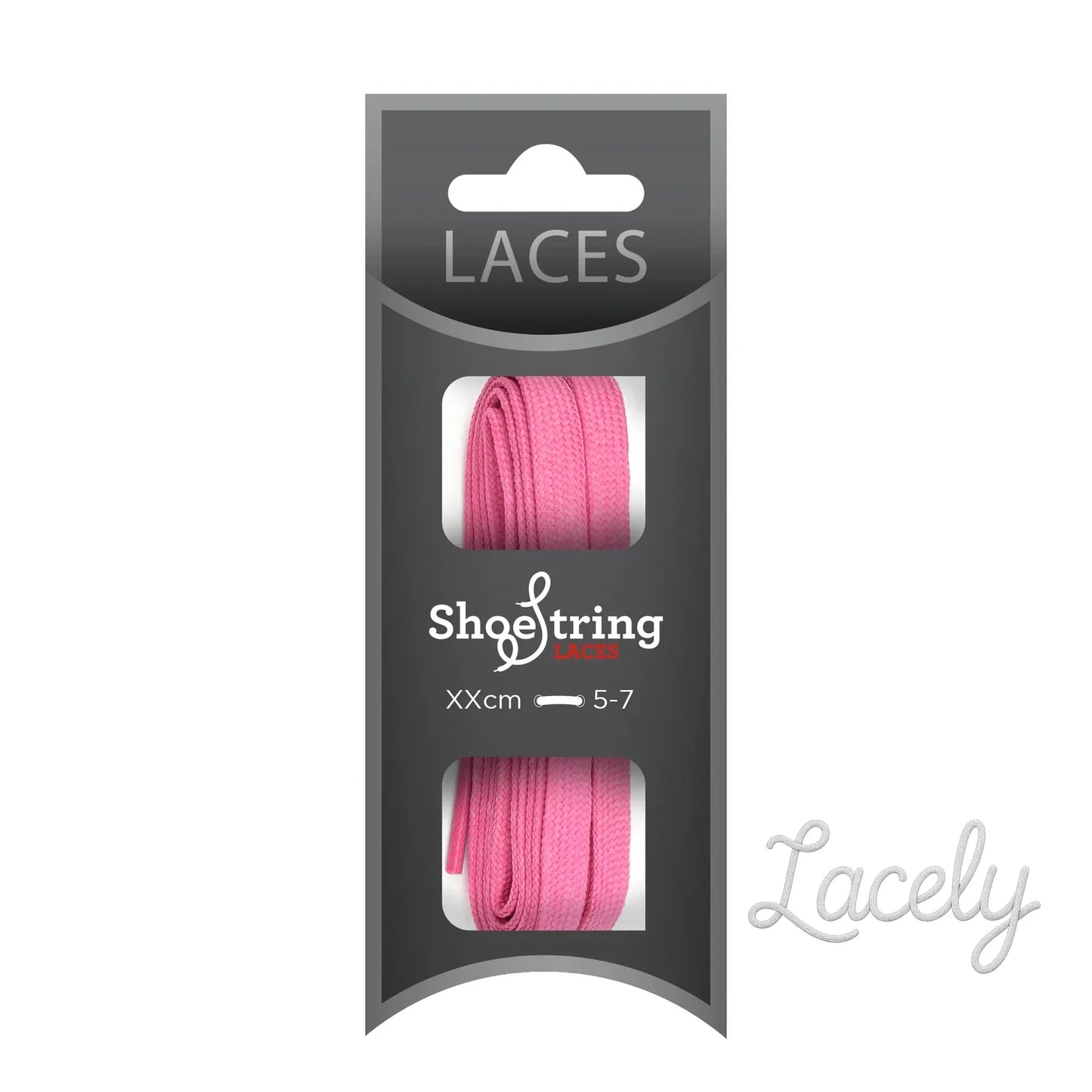 Hot Pink Flat Laces 1 pair - 75cm