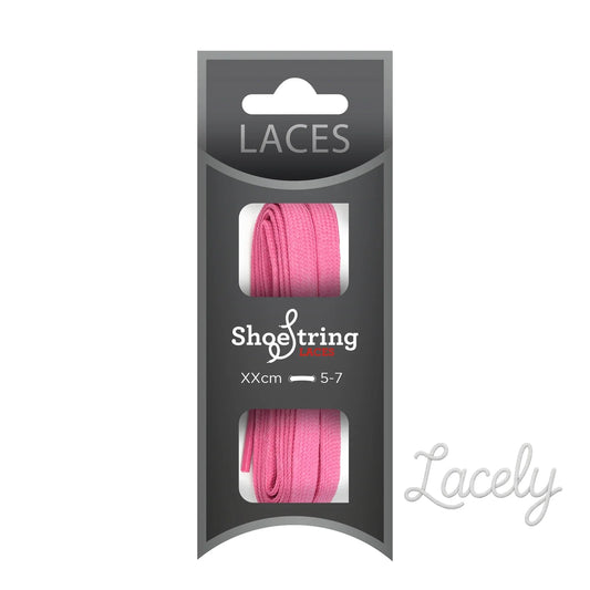 Hot Pink Flat Laces 1 pair - 75cm