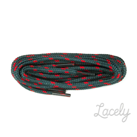 Hiking Green/Red Wide-Fleck Laces - 150cm