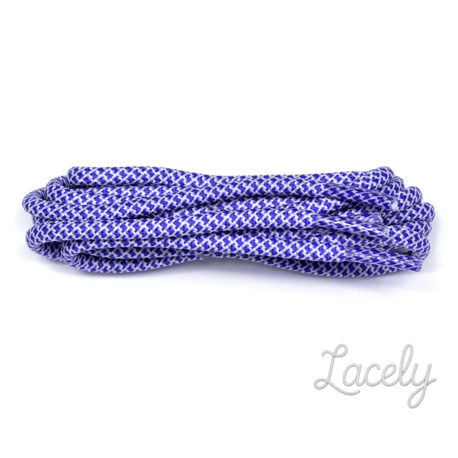 Cobalt/White Honeycomb Mosaic Laces 1 pair - 120cm