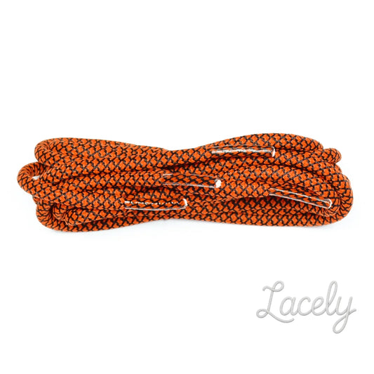 Orange/Black Honeycomb Mosaic Laces - 120cm