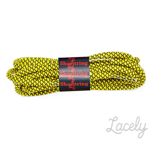 Black/Yellow Mosaic Laces 1 pair - 120cm