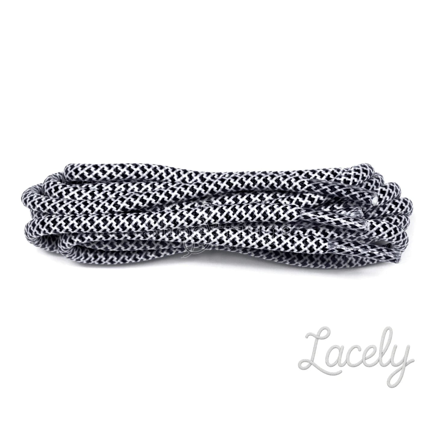 Black-White Honeycomb rope laces