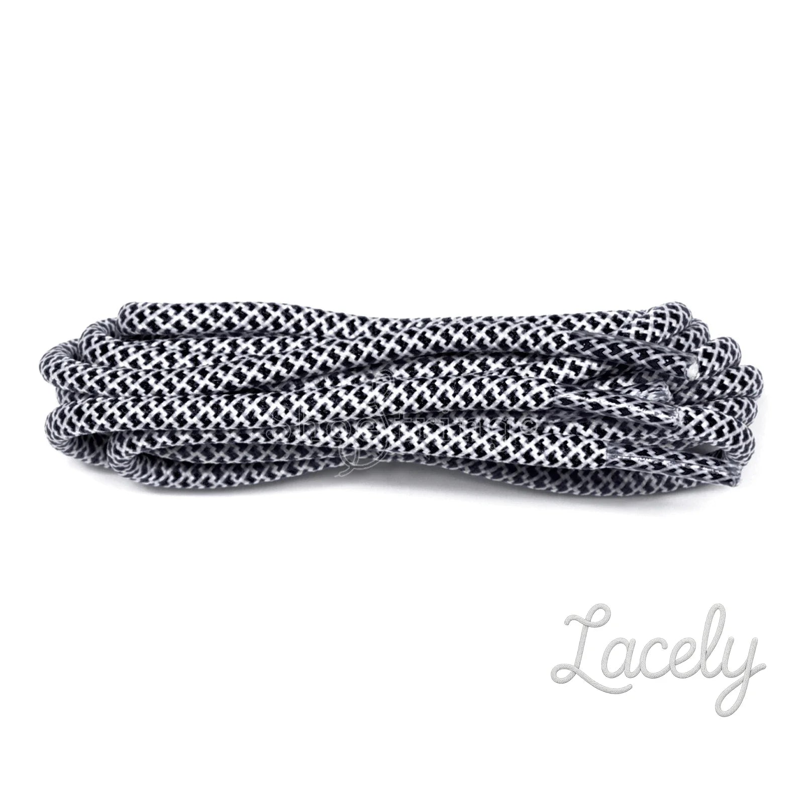 Black-White Honeycomb rope laces