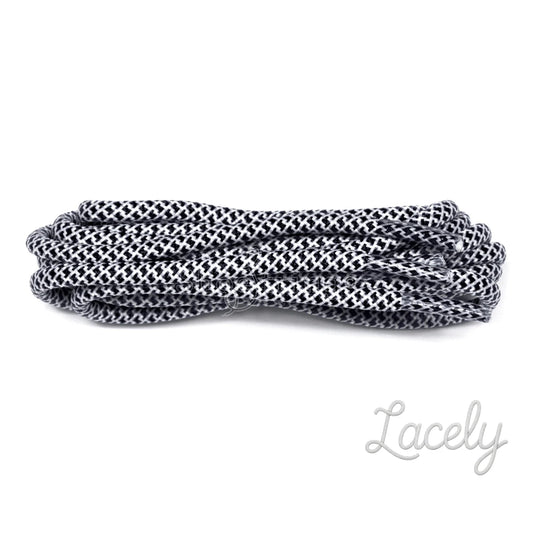 Black-White Honeycomb rope laces
