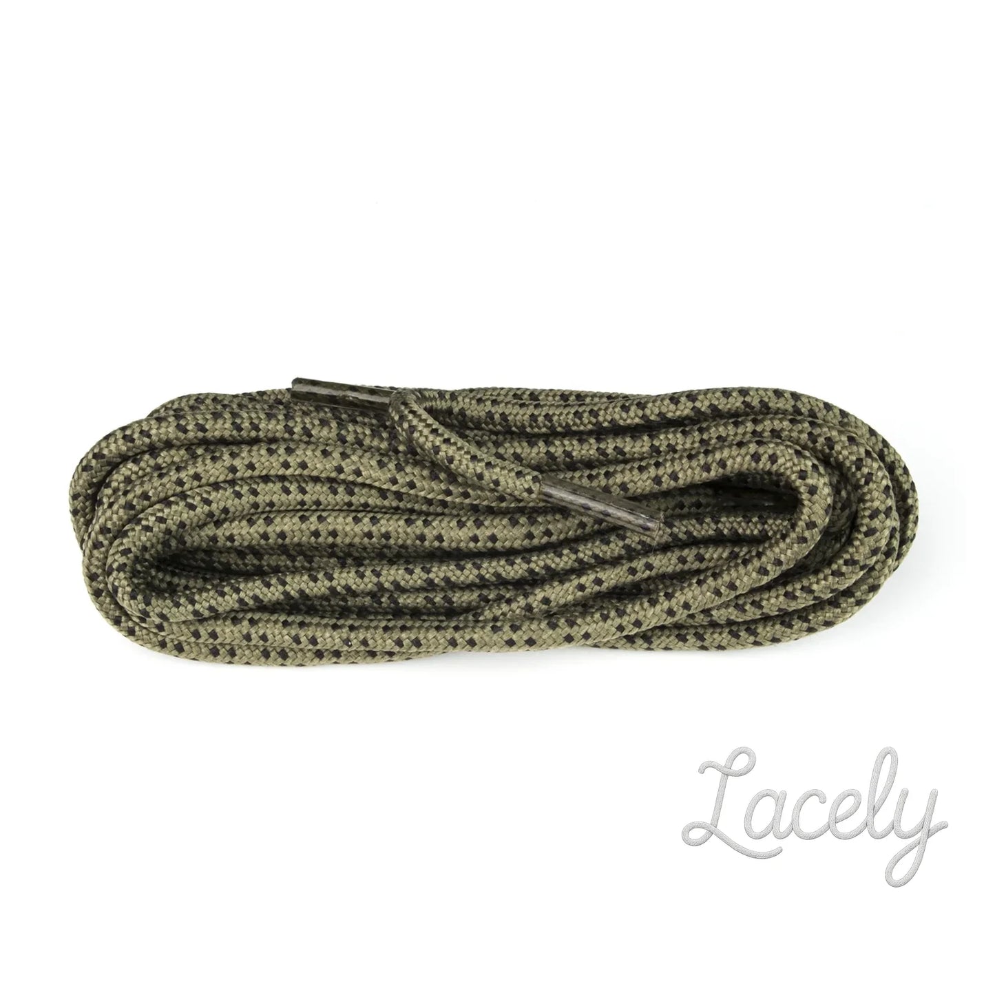 Hiking Khaki/Black Mini Black Fleck Laces - 150cm