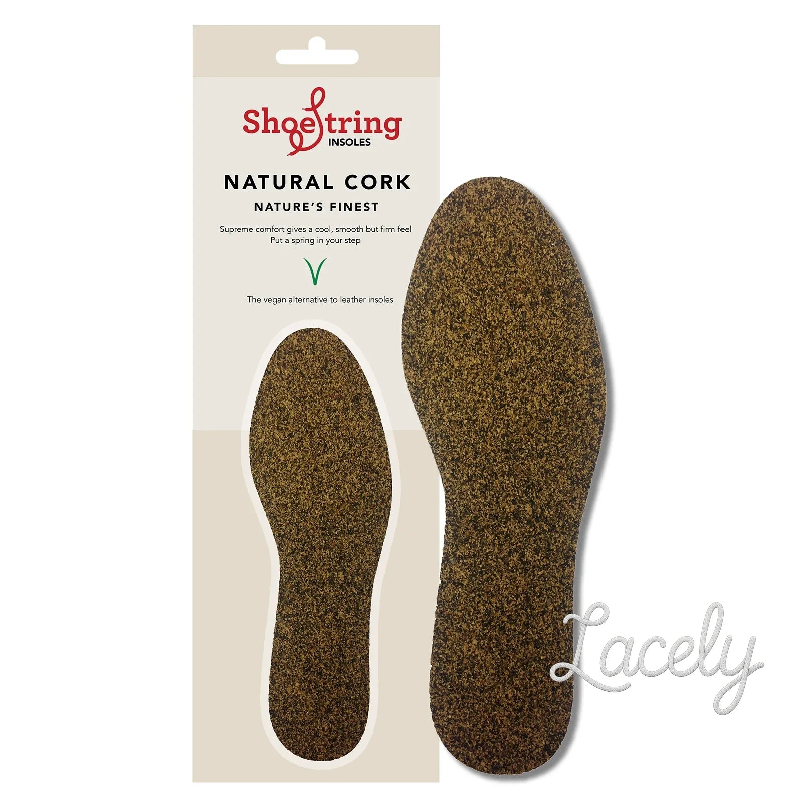 ShoeString Adults Cork Cut to Fit Insoles - Cork