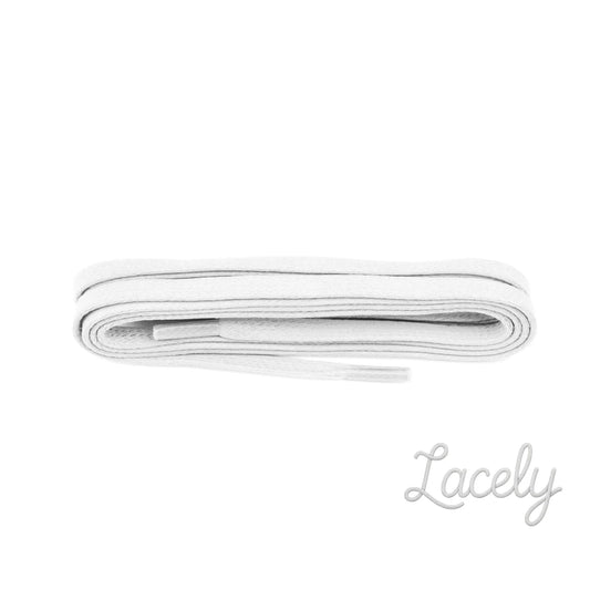 White 5mm Flat Waxed Laces