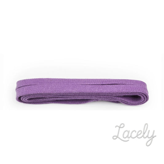 Lilac Waxed 5mm Flat Laces