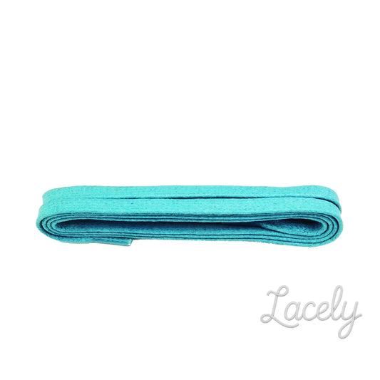 Turquoise Waxed Flat Laces