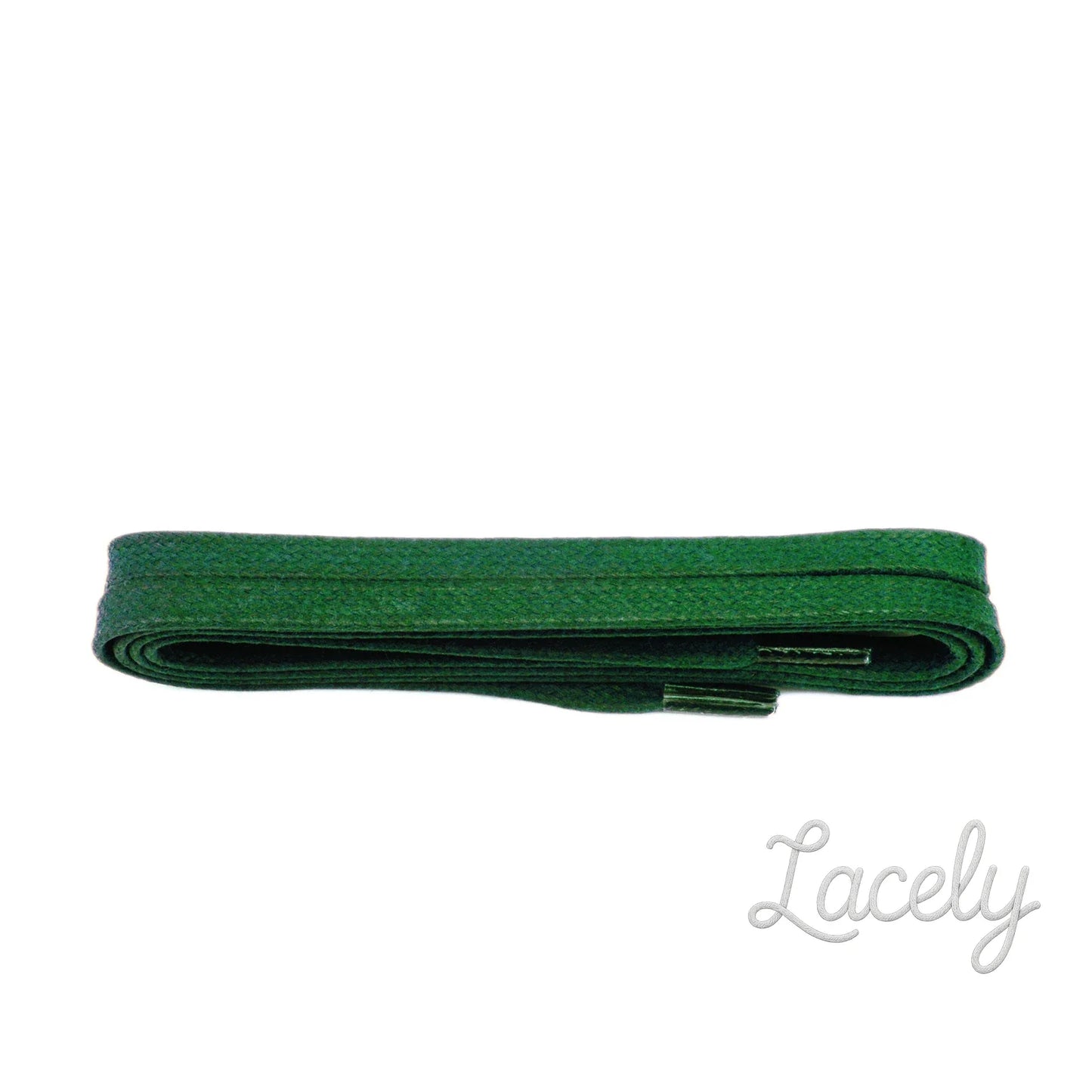 Dark Green Waxed 5mm Flat Laces