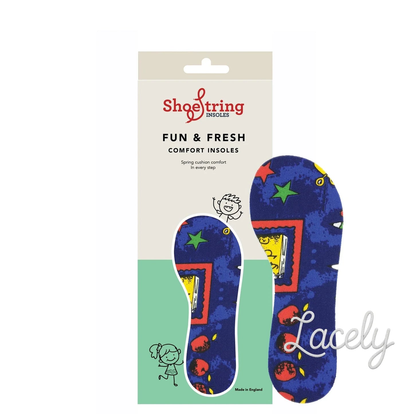 Shoe String Insoles Childs Pencil Printed