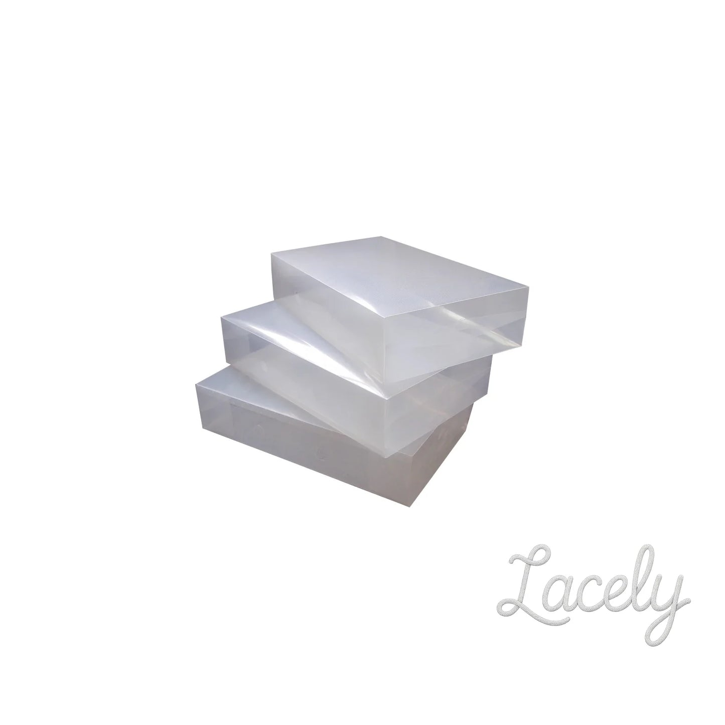 Shoe String Clear Boot Box Pack 3 Units