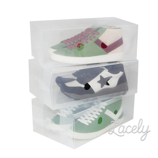 Clear Shoe Boxes Pack 3 Units