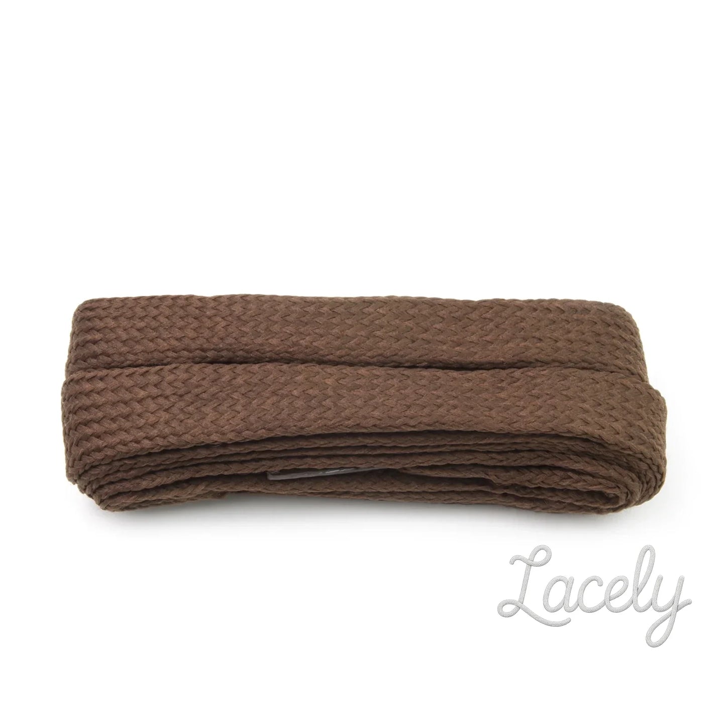 Brown Block Wide Flat Laces 1 pair - 100cm