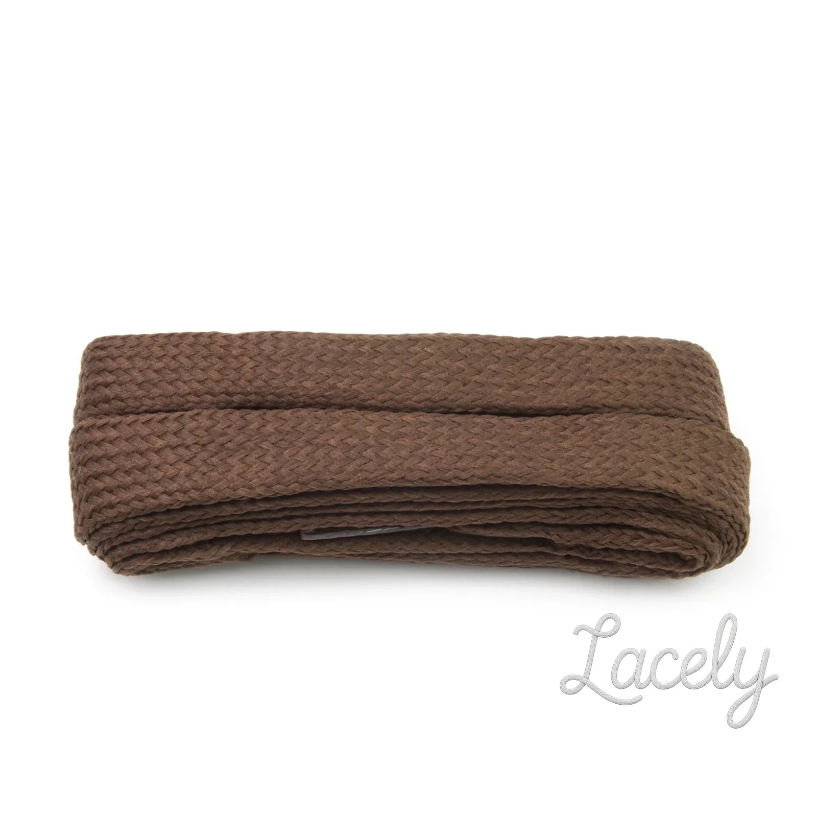 Brown Block Wide Flat Laces 1 pair - 100cm