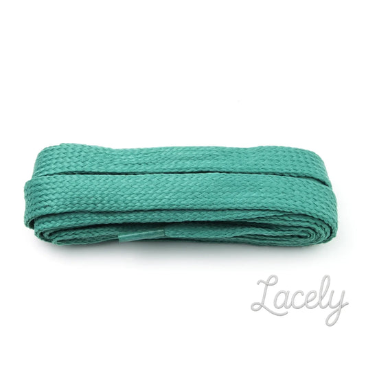 Jade Green Block Laces 1 pair - 140cm