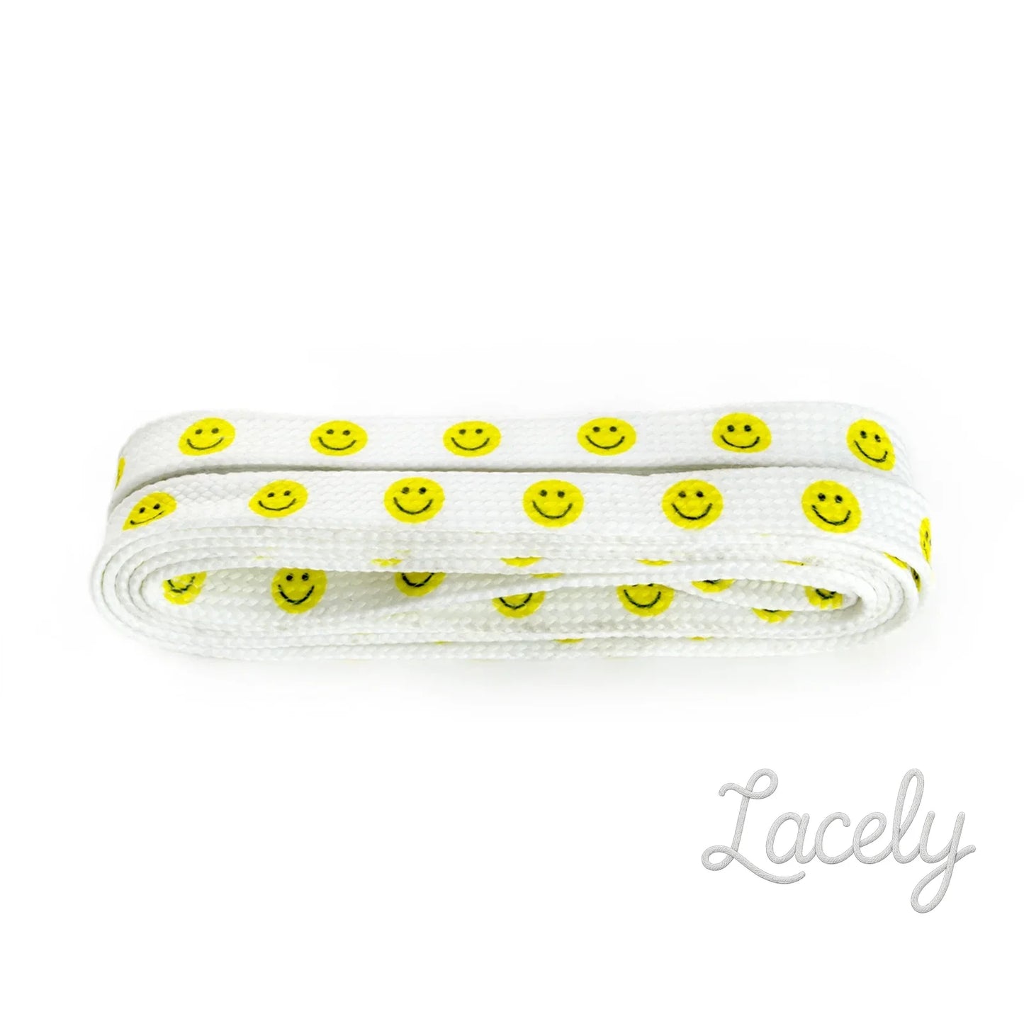 Fashion Yellow Smiley Faces Laces 1 pair - 100cm