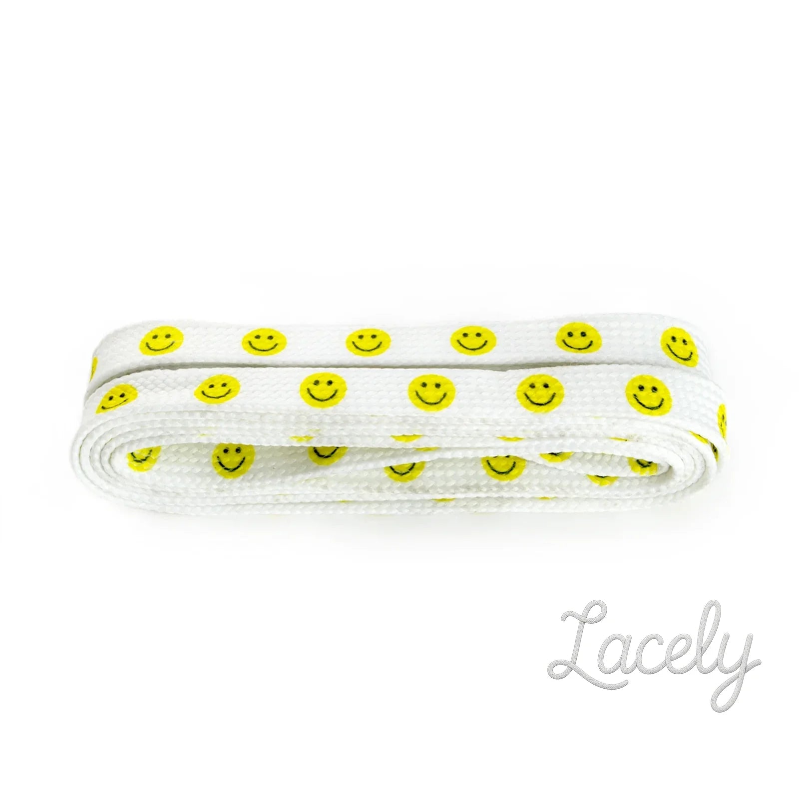 Fashion Yellow Smiley Faces Laces 1 pair - 100cm