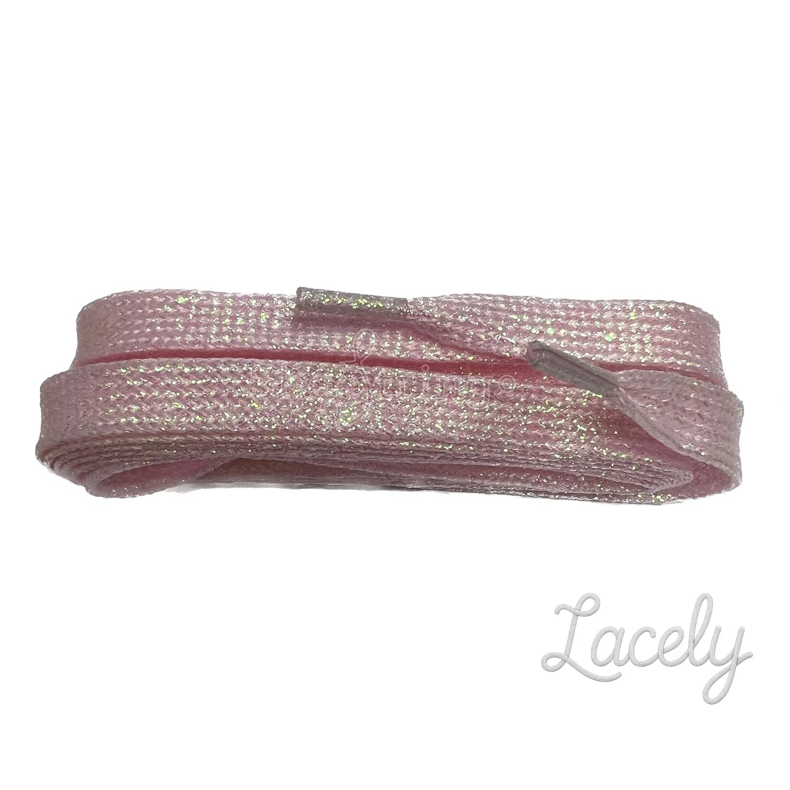 Pastel Pink Metallic Glitter Flat 120cm