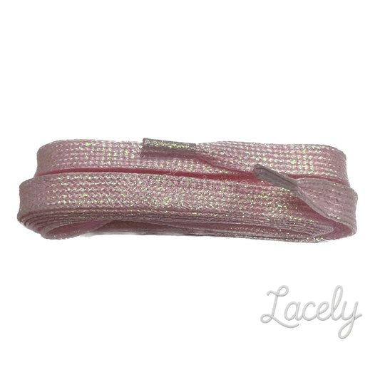 Pastel Pink Metallic Glitter Flat 120cm