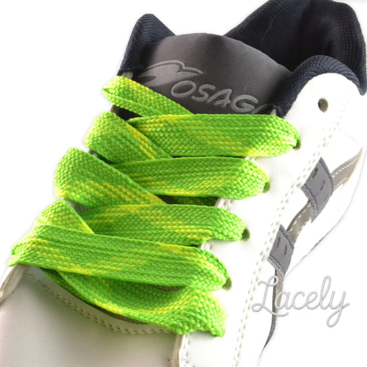Flo Green 114cm Crazy Laces Banded~
