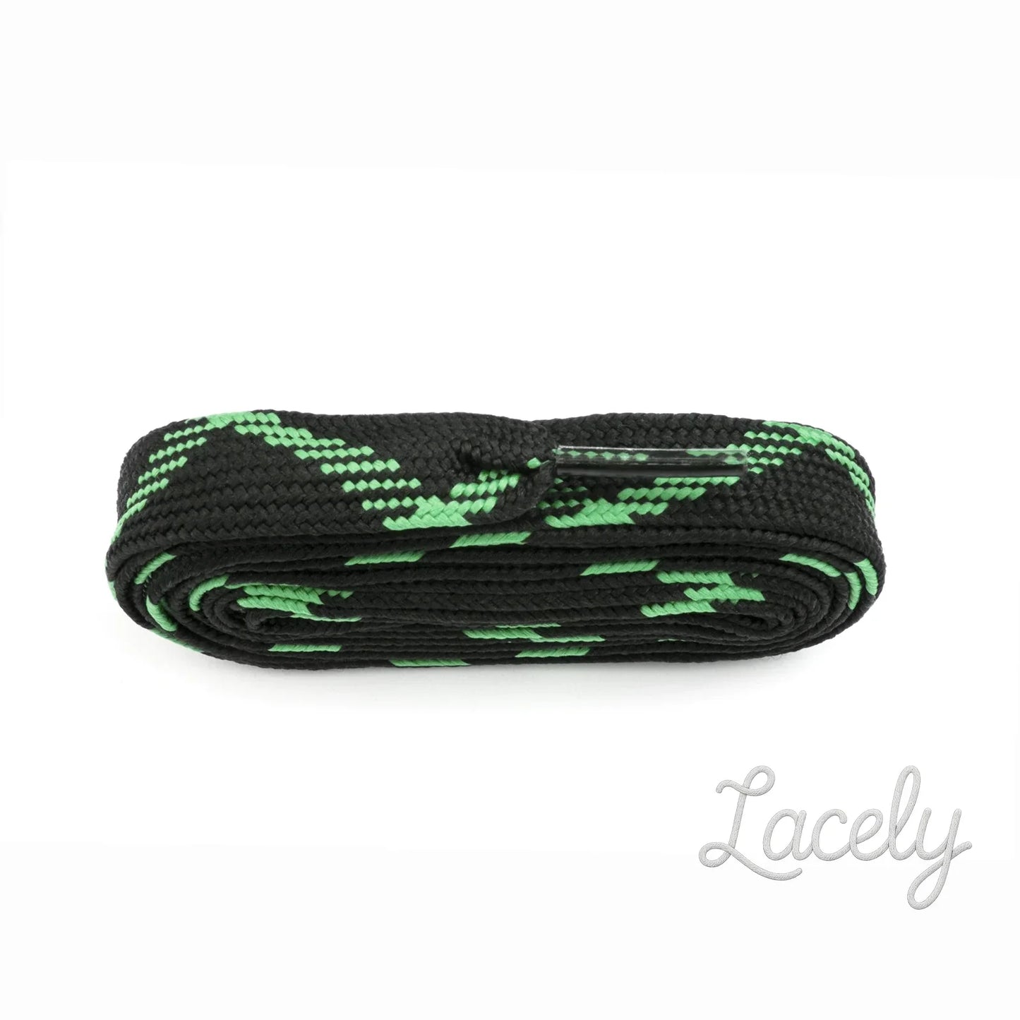 Crazy 114cm Black/Florescent Green Laces 1 pair