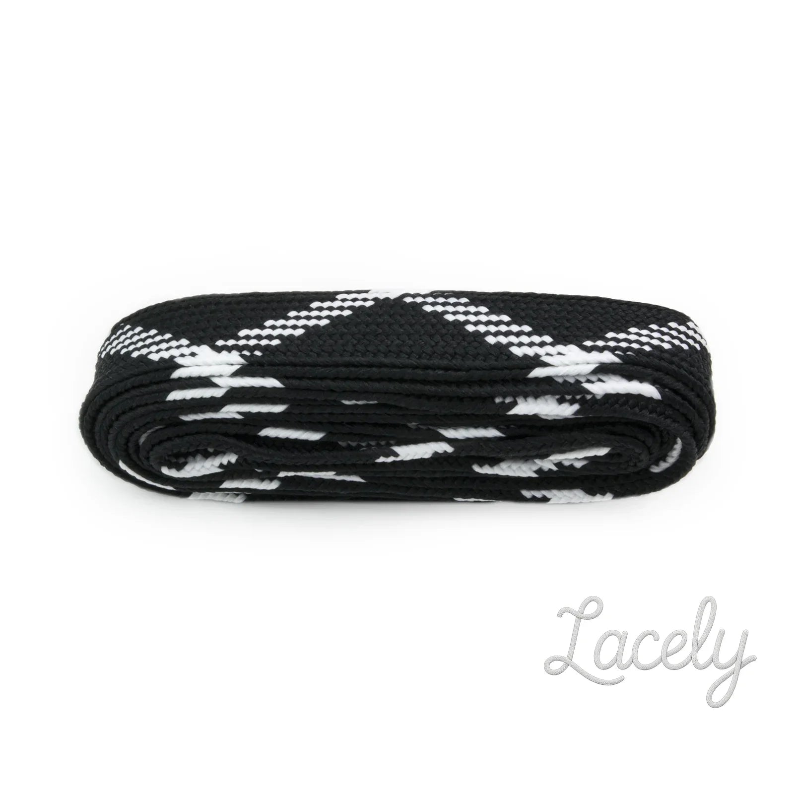 Crazy Black/White Laces 1 pair - 114cm