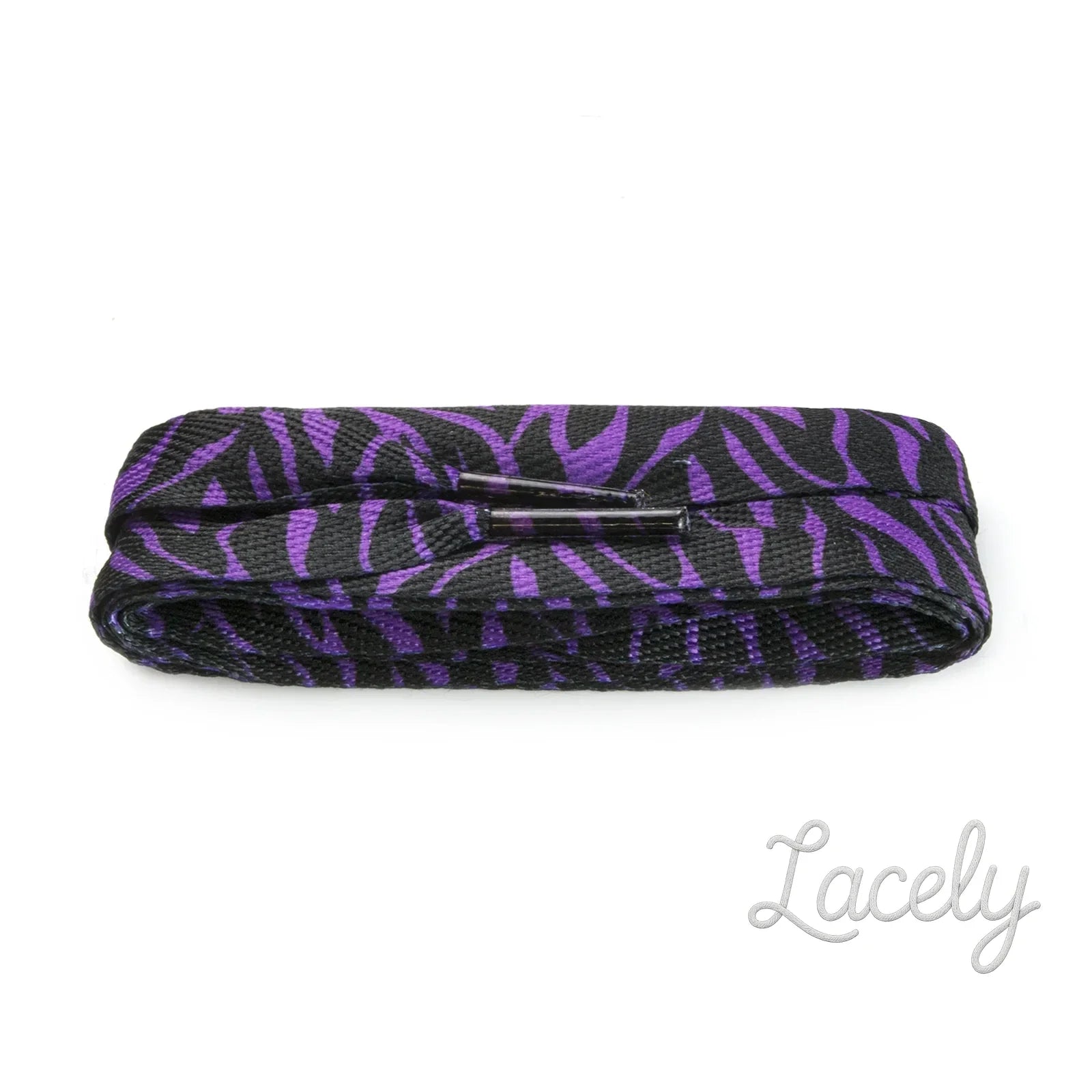 Fashion Purple/Black Zebra Wide Laces 1 pair - 114cm