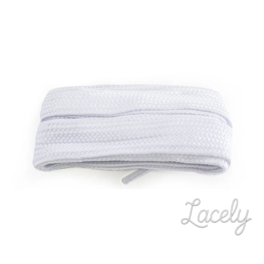 White Old School 12mm Wide Laces - 140cm