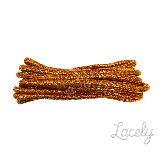 Bright Copper Metallic Glitter Lurex Round 140cm