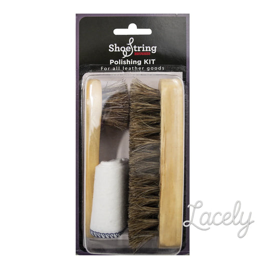 Shoe String Brushes Brush Set (2 brushes and cloth)