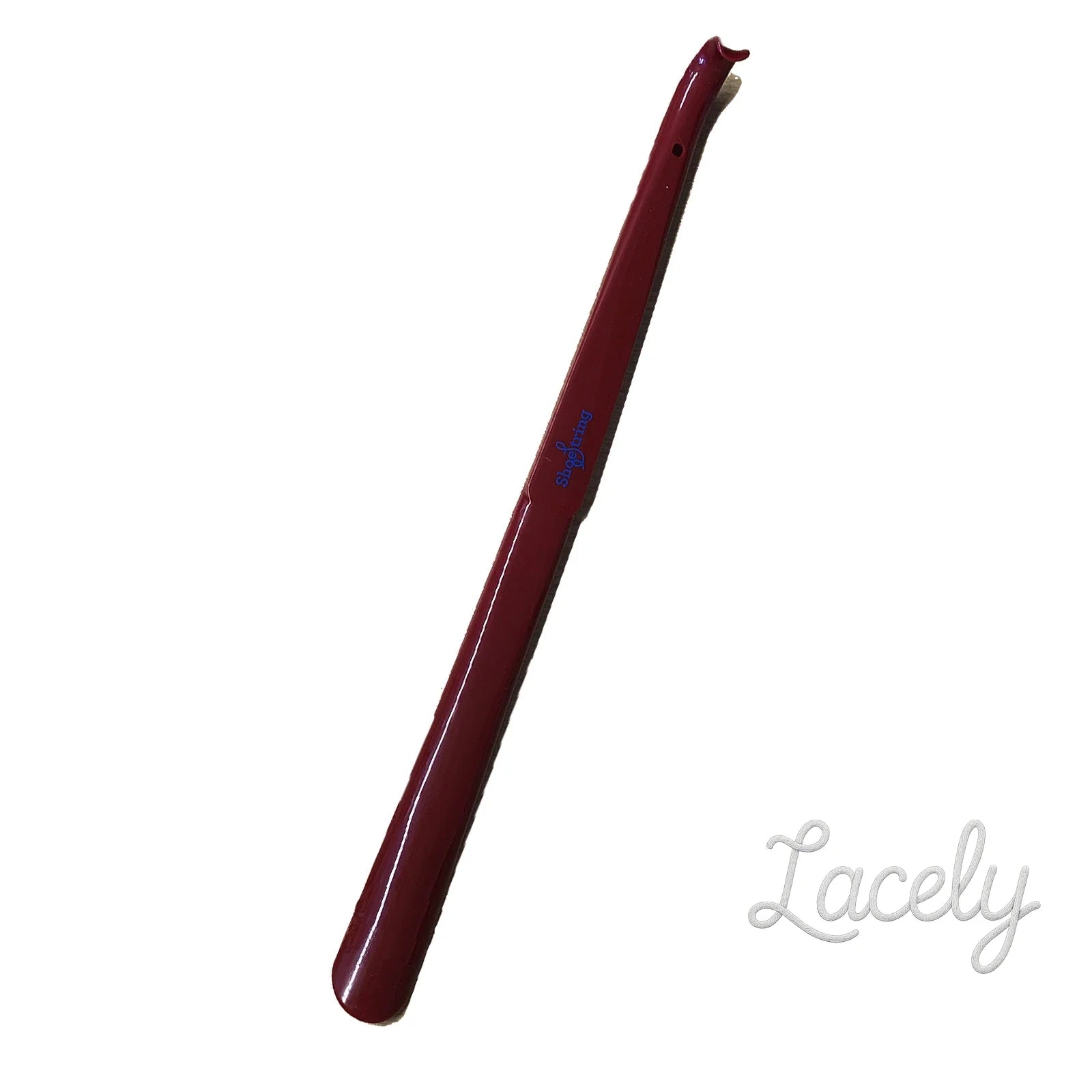 Shoe String Shoe Horn 58cm Plastic - Burgundy